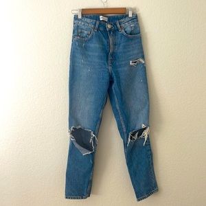 ZARA - High Rise Distressed Jeans - Size 2